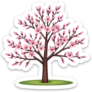 pink cherry blossom tree sticker