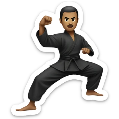 Kung fu kick sticker