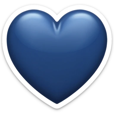 Navy heart sticker