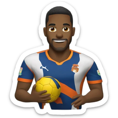 bola de futebol pegando fogo sticker