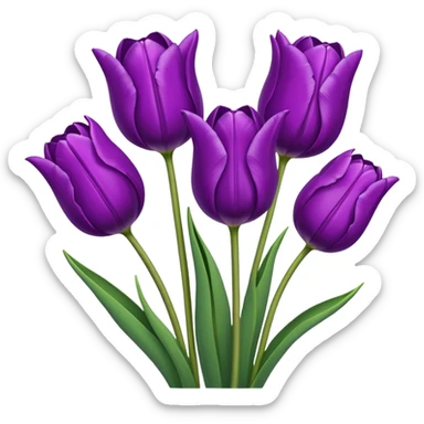tulips purple sticker