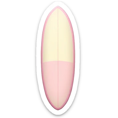 surfboard light pink and cream sticker