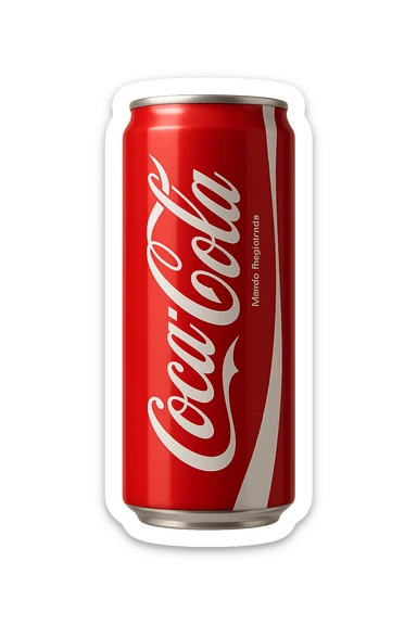 coca cola iperrealistica fluttua in aria sticker