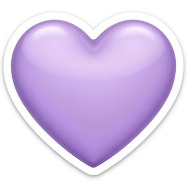 lavender heart with a glossy highlight sticker
