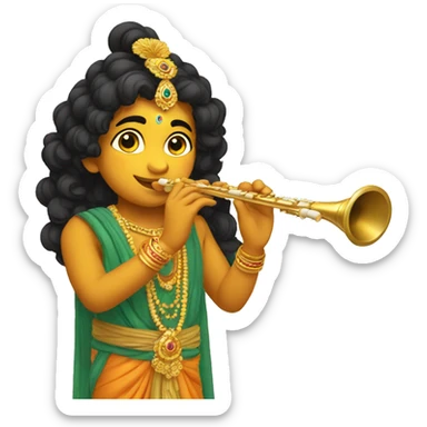 Little Krishna flute  sticker