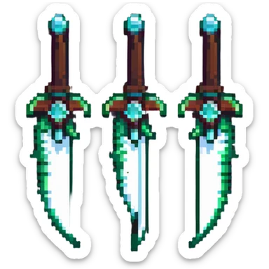 Warglaives from World of Warcraft, curved dual blades, Illidan Stormrage's weapons sticker