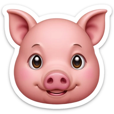 embarrassed pig sticker