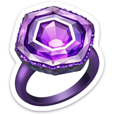 crystal geode ring sticker