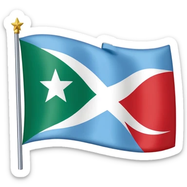 Somaliland flag emoji, flat sticker