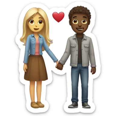 Girlfriend and boyfriend in love sticker