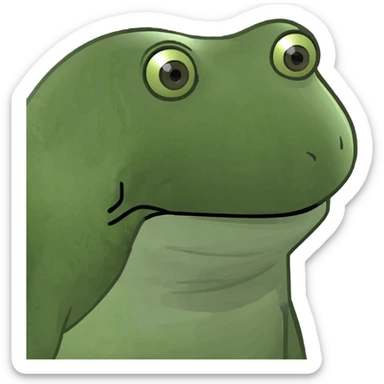 tongue out with hands to the side sticker