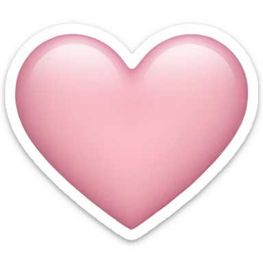 Heart light pink sticker