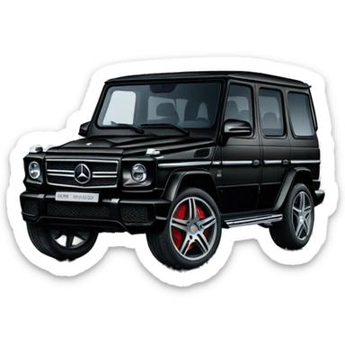 Black Mercedes g wagon sticker