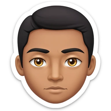 Grand Colombien cheveux noire yeux en amande petit  mi gros avec des muscles  sticker