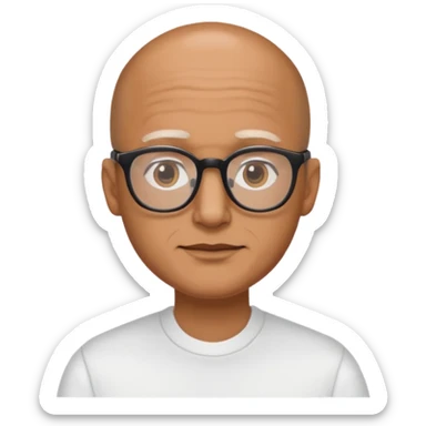 SEÑOR CON GAFAS Y ALOPESIA PARCIAL sticker
