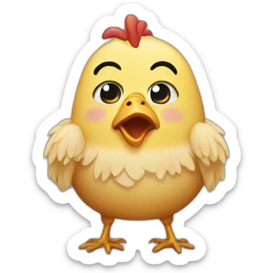 chicken crying sticker