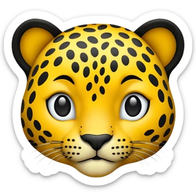 a leapord cheetah print emoji sticker
