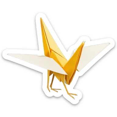 origami crane sticker