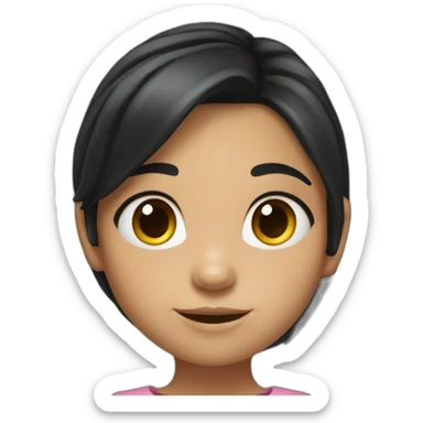 6 years old girl with dark hair sticker