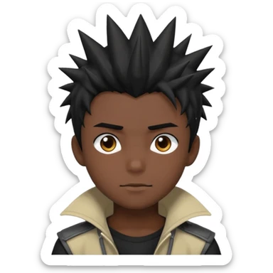 Anime boy dark sticker