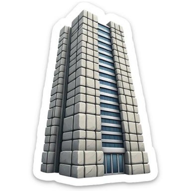 create building skyscraper  stone only without windows   sticker