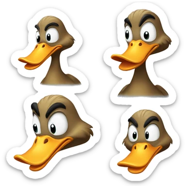 angry duck sticker