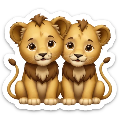 a lion cup twins  sticker