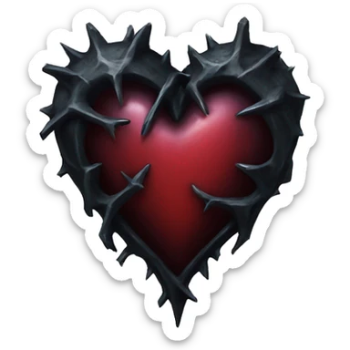 Gothic heart sticker