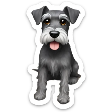 Schnauzer in mud sticker