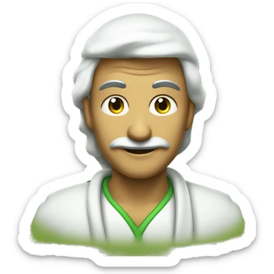 Lâmpada da enfermagem estilo Aladin com uma serpente verde em volta  sticker