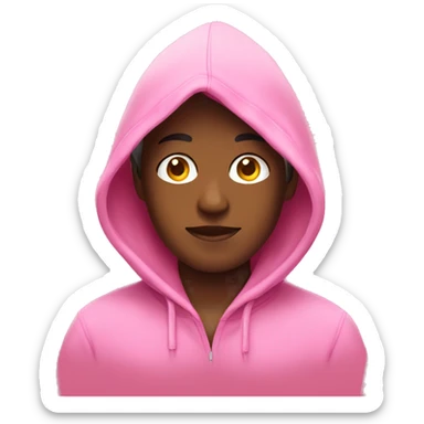 Pink hoodie sticker
