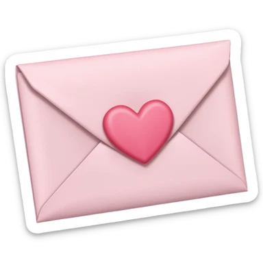 light pink love letter sticker