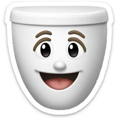 Smiling toilet sticker