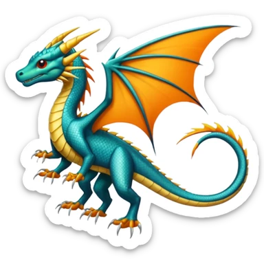 Fourth wing swordtail dragon  sticker