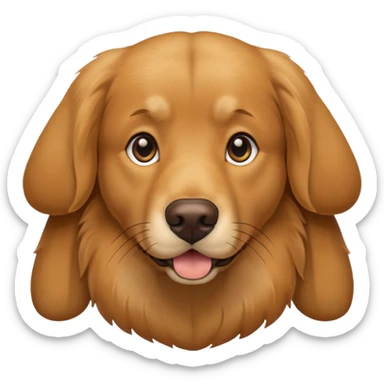 A big dog looking g forward sticker