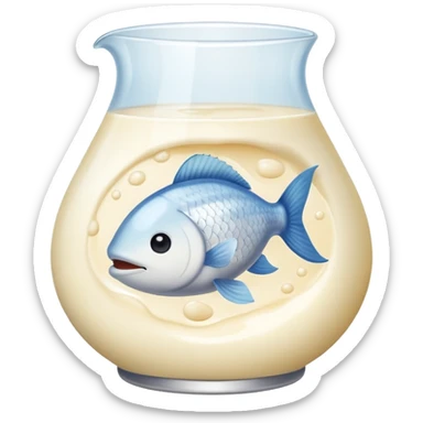 fish and mil sticker