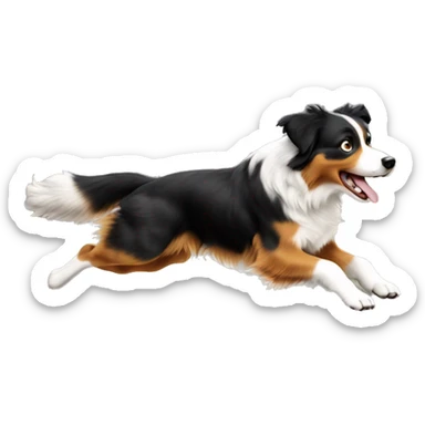 Australian shepherd jumping over anvil sticker