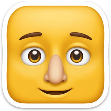 Nose emoji with a thumb in it sticker