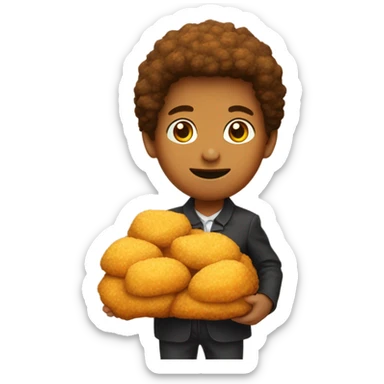 A child dressed as a chicken nugget  sticker