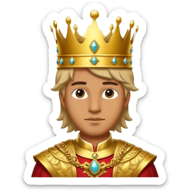 portrait of sun king sticker