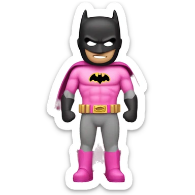 pink batman  sticker