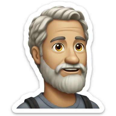 portrait of a bearded man sticker