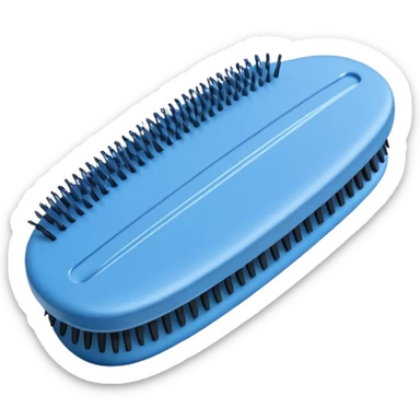 Denim hair brush sticker