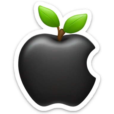 Apple logo black  sticker