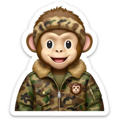 Bape Milo Monkey sticker