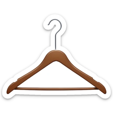 Wooden clothes hanger  sticker