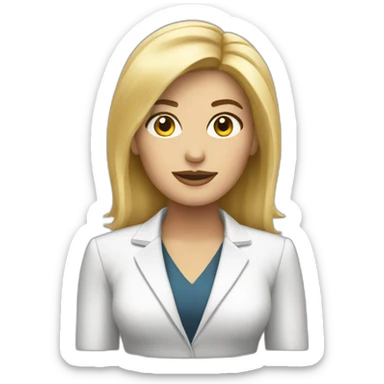 create an blondie women executive emoji sticker
