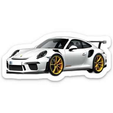 Porsche 911 gt3rs 992 de profil sticker