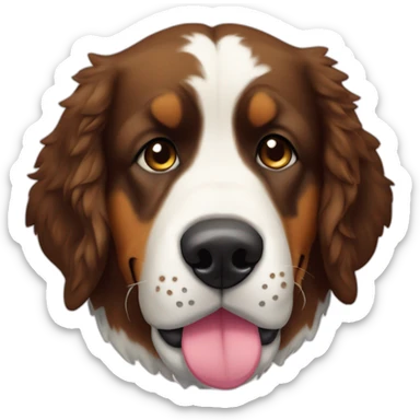 Berner sennen dog with plushie in his mouth sticker