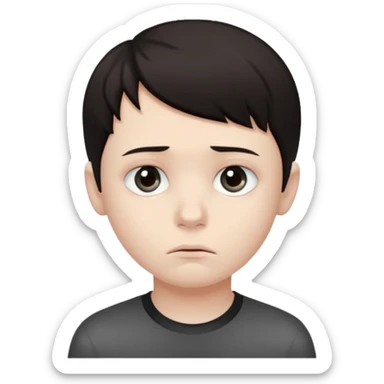 Lonely darck young boy sticker